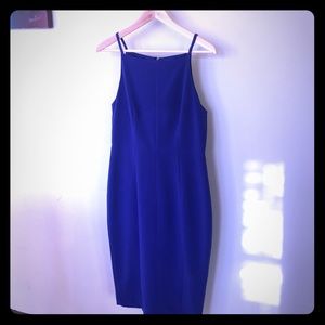 H&M Royal Blue Midi Dress Size 10